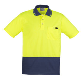 Mens Hi Vis Comfort Back Short Sleeve Polo Syzmik ZH415
