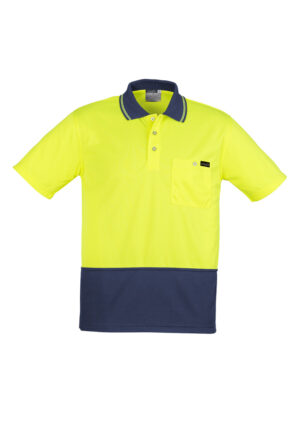 Mens Hi Vis Comfort Back Short Sleeve Polo Syzmik ZH415