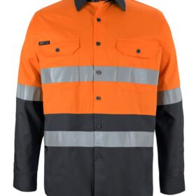 JB's Hi Vis L/S (D+N) 150G Work Shirt
