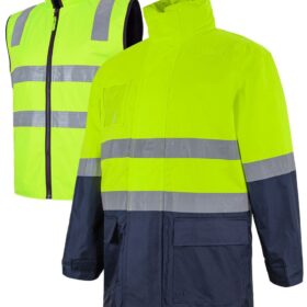 JB's Hi Vis (D+N) Long Line 4 in 1 Jacket